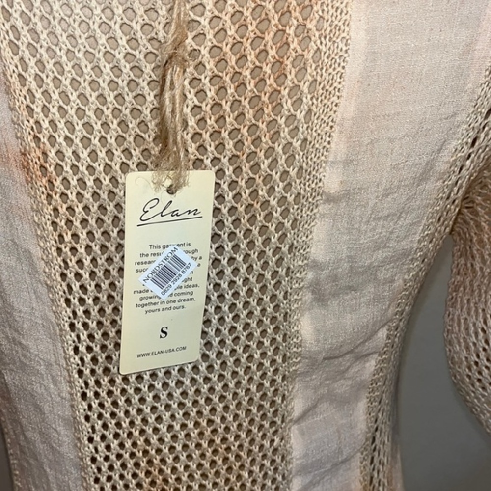 NWT$80🔥 ELAN INTERNATIONAL Crochet Detail Long Kimono swimsuit coverup Size M - Picture 13 of 14